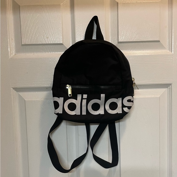 adidas Bags Adidas Linear Mini Backpack Black White Letters Poshmark